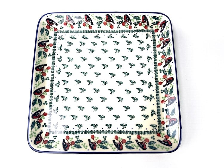 583 Bunzlau Vierkante Serveerschaal 28x28cm 1257X - 583 (Bunzlau). 583 Bunzlau Vierkante Serveerschaal 28x28cm 1257X Grote serveerschaal voor o.