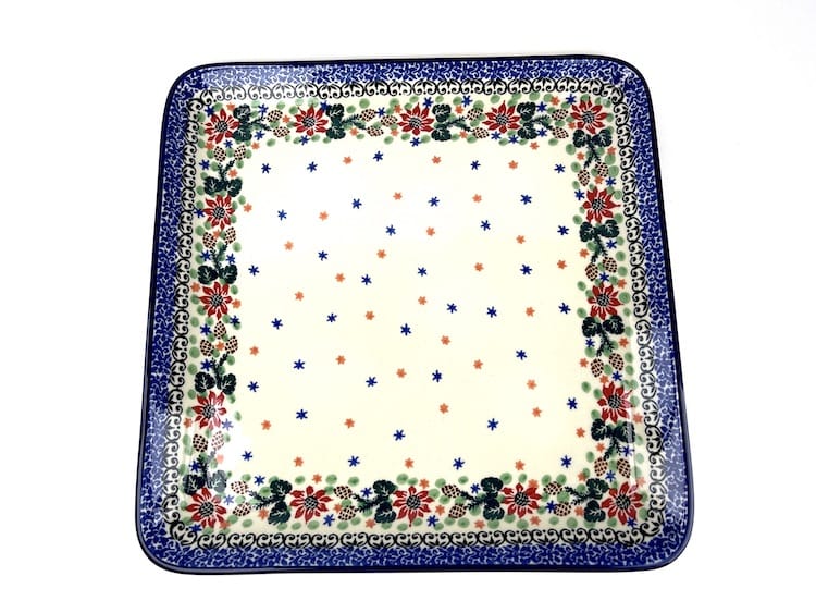 583 Bunzlau Vierkante Serveerschaal 28x28cm U3492 - 583 (Bunzlau). 583 Bunzlau Vierkante Serveerschaal 28x28cm U3492 Unikat; 1e QLTY Grote serveerschaal voor o.
