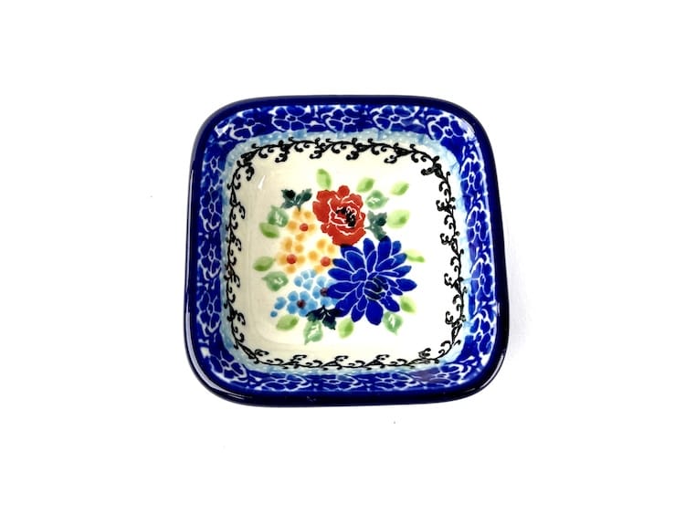 604 Bunzlau vierkant schaaltje 8 x 8 cm 3264X - 604 (Bunzlau). 604 Bunzlau vierkant schaaltje 8 x 8 cm 3264X Klein model schaaltje Voor een theezakje