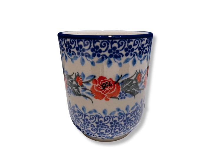 728 Bunzlau Mok zonder oor 3214X 140 ml - 728 (Bunzlau). 728 Bunzlau Mok zonder oor 3214X 140 ml Tumbler Deze tumbler mok kan gebruikt worden als koffiemokje  of (lepel) vaasje.
