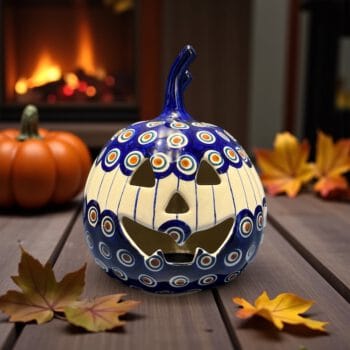 Bunzlau pompoen 48 54X - pom 48 (Bunzlau). Bunzlau pompoen 48 54X Waxinelicht Niet alleen leuk voor Halloween Mooi als sfeermaker in en om huis.