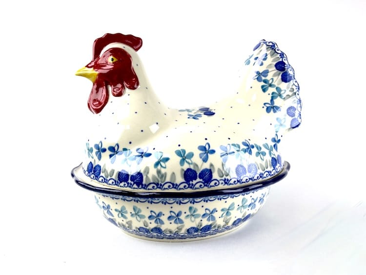 D43 Bunzlau Kip - Dekschaal 2751X - D43 (Bunzlau). D43 Bunzlau Kip - Dekschaal 2751X Ovenschaal Prachtige dekschaal