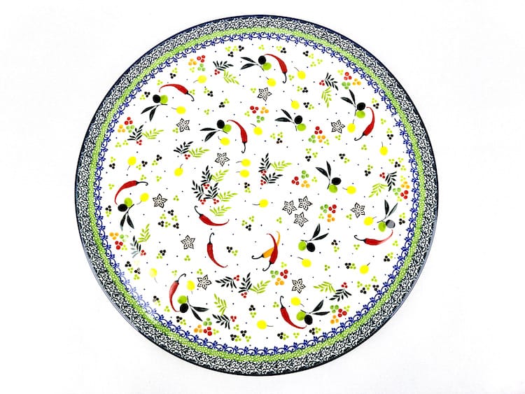 D53 Bunzlau Pizzabord U4843 Unikat 33 cm - D53 (Bunzlau). D53 Bunzlau Pizzabord U4843 Unikat D53 1ste qlty  Serving platter Te gebruiken als pizza bord