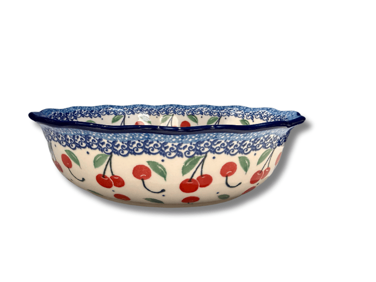 D78 Bunzlau Serveer Schaal golvende rand 2715X - D78 (Bunzlau). D78 Bunzlau Serveer Schaal golvende rand 2715X Mooie schaal voor bijvoorbeeld groenten rijst of een salade in te serveren.