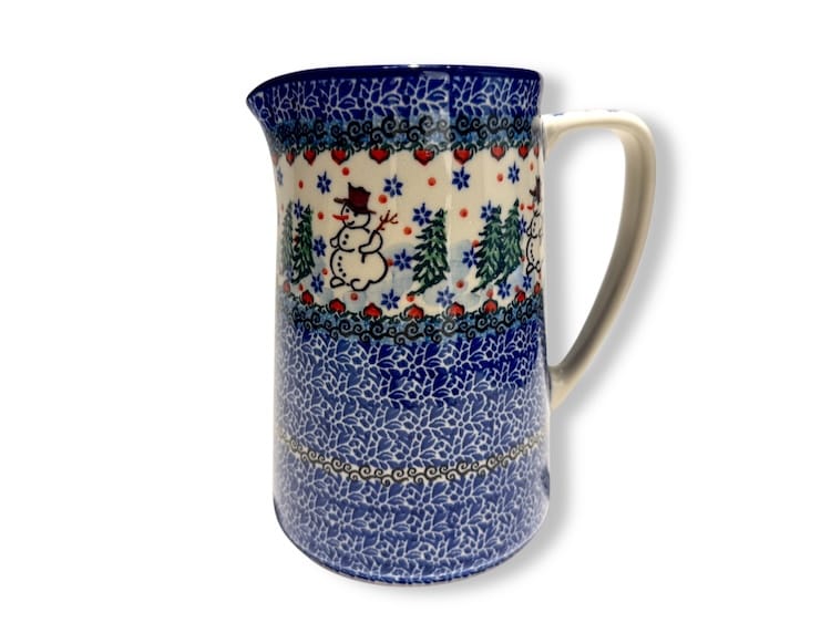 G46 Bunzlau Schenkkan Unikat U4661 - G46 (Bunzlau). G46 Bunzlau Schenkkan Unikat U4661 1e QLTY Groot formaat kan Water/ sap kan staat ook decoratief met een bos bloemen erin inhoud: 1
